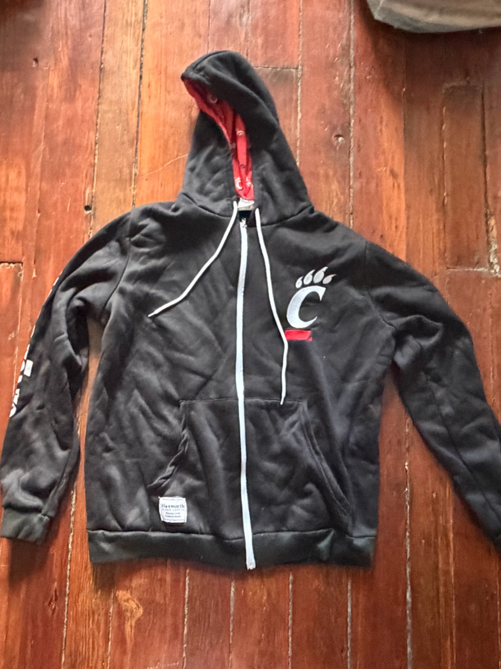 University of Cincinnati UC Bearcats Hoxworth Black Zip Hoodie